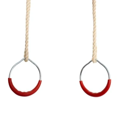 Immagine di Set di anelli da ginnastica per bambini, lunghezza corda: ca. 130 cm, portata regolabile 50 kg, qualità emwe 2593