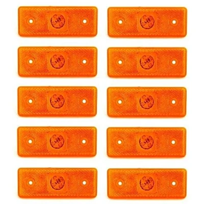 Immagine di Luci di ingombro laterale, confezione da 10 pezzi, colore: arancione ambra, 24 V, 4 LED, per trailer, caravan, camion, autocarro, carrello