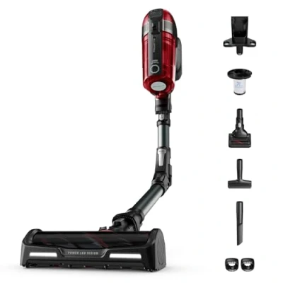 Immagine di Rowenta X Force 12.60 Animal Care, Aspirapolvere Senza Fili, 150 Air Watt, 45 min di Autonomia, Tecnologia Flex, Display Controllo, Rosso &amp; Grigio, RH98A8