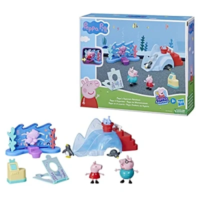 Immagine di Peppa Pig Hasbro all&#039;acquario, Playset Giocattolo per età Prescolare, Include 4 Action Figure e 8 Accessori, dai 3 Anni in su