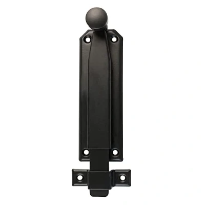 Immagine di Amig Chiavistello da sovrapporre per porte Mod.310 Di sicurezza collocare orizzontale o verticale Zamak con finitura nera opaca Dimensioni: 150 x 38 mm