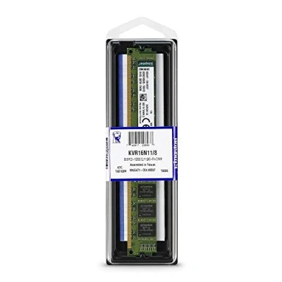 Immagine di Kingston ValueRAM 8GB 1600MHz DDR3 Non ECC CL11 DIMM 1.5V KVR16N11/8 Memoria Desktop