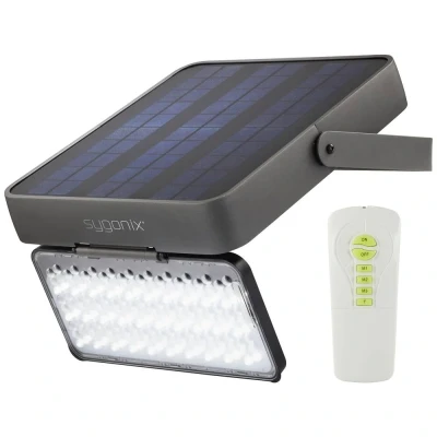 Immagine di Sygonix Lampada solare da parete per esterni SY 5275988 SMD LED 30 W Bianco neutro Nero