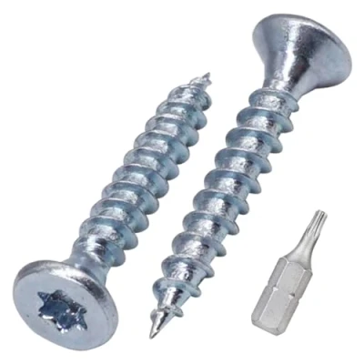 Immagine di SKIR&#039;CO (100 pz.) viti per legno in acciaio zincato 3,0 x 20 mm, testa Torx, svasata, truciolato, completamente filettate