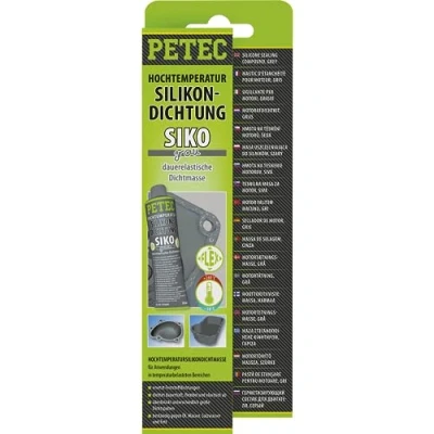 Immagine di PETEC 97680 Sostanza sigillante 50C +260C Tubo 70 sempre elastico, resistente all&#039;olio grigio