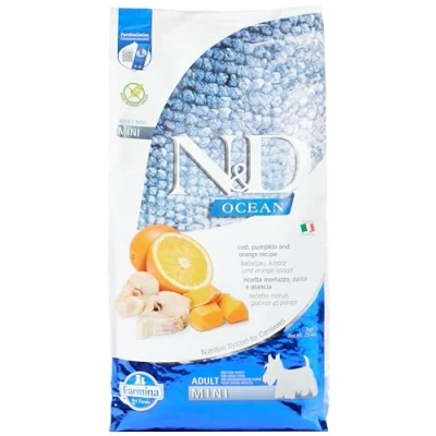Immagine di Farmina N&amp;D Ocean Adult Mini Merluzzo, Zucca e Arancia Set %: 2 x 7 kg
