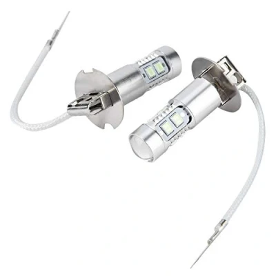 Immagine di lampadine per fari, 2 pezzi auto 100W 1200LM 8000K Kit fari a LED Fendinebbia Lampadina marcia diurna H3