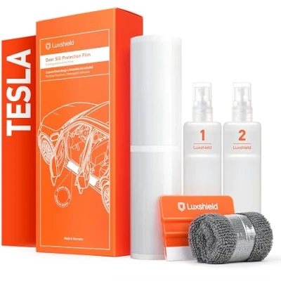 Immagine di Luxshield Battitacco Auto Antigraffio Pellicola per Tesla Model 3 I 2017 2023 Protezione Accessori Tuning Portiera Trasparente Lucido