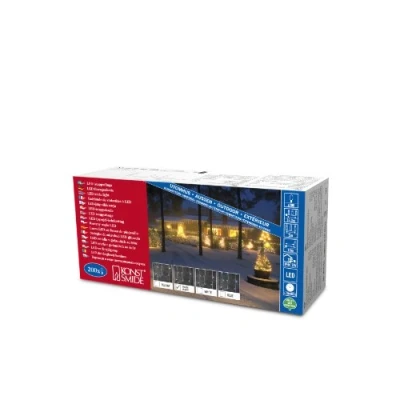 Immagine di Konstsmide Tenda luminosa nevischio esterno 24 V ERP: G (A G) 200 LED (monocolore) Bianco caldo