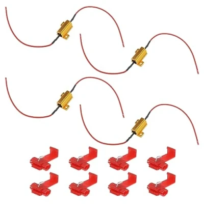 Immagine di ECSiNG 4 resistori di carico 25 W 6 Ohm LED indicatori direzione resistore lampeggiatore adattatore flash fix errore per lampadine fari targa luce fendinebbia DRL