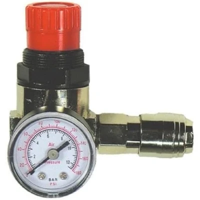 Immagine di Mecafer 152166 Riduttore di pressione, manometro, rubinetto, 1/4 m