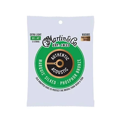 Immagine di Martin MA180 Corde per chitarra acustica Marquis, seta 12 String Extra Light (10 47) Bronzo fosforoso, Set singolo