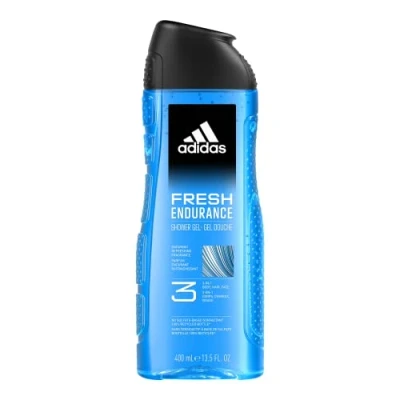 Immagine di Adidas, Fresh Endurance Gel Doccia Bagnoschiuma 3 in 1 per Corpo, Capelli e Viso, Formula Vegana, 400 ml