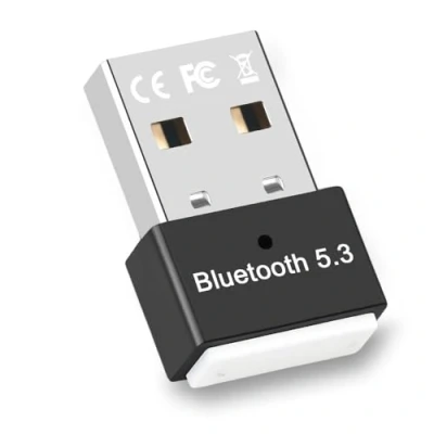 Immagine di Adattatore Bluetooth USB 5.3, Collega e Usa Chiavetta per PC Laptop EDR Dongle Compatibile con Windows 11/10/8.1/7