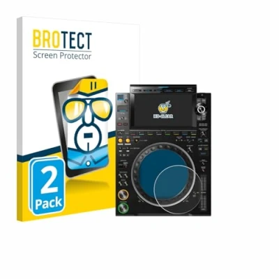Immagine di brotect Pellicola Protettiva per Pioneer CDJ 3000 (Circolo) Protezione Schermo (2 Pezzi) [Trasparente, Anti Impronte]