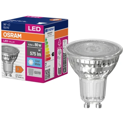 Immagine di OSRAM 4058075096660 LED (monocolore) ERP F (A G) GU10 Riflettore 6.9 W = 80 Bianco neutro (Ø x A) 50 mm 1 pz.