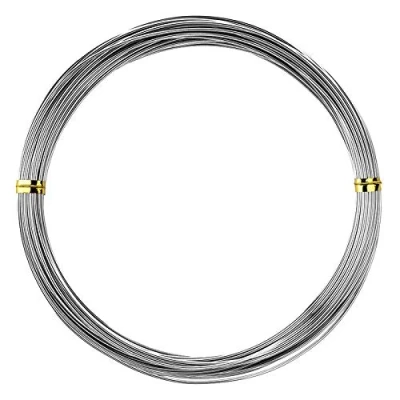 Immagine di Ideen mit Herz filo per gioielli, di alluminio, sottile, larghezza 1 mm, lunghezza 10 m (argento)