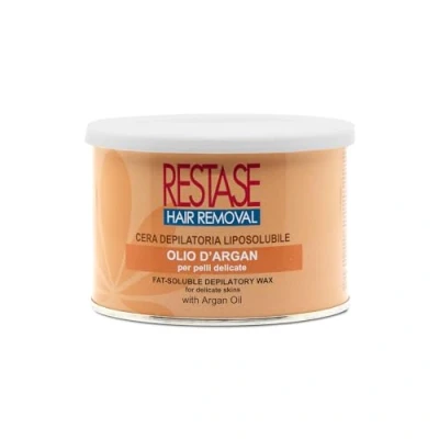 Immagine di RESTASE Cera Depilatoria Liposolubile, Olio d&#039;Argan, Pelli Delicate, 400 ml, Made in Italy