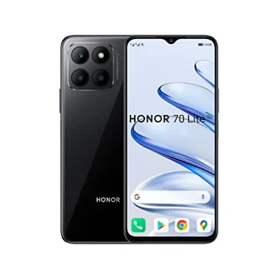 Immagine di Honor 70 Lite, Smartphone 5G, 4GB+128GB, 6,5&quot; 90Hz Display FullView, 5000mAh, Android 12, Dual SIM, Midnight Black