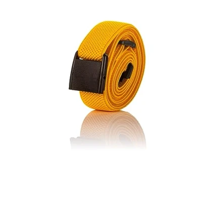 Immagine di Olata Cintura Elastica Unisex, Completamente Regolabile, con Fibbia in Plastica. Giallo