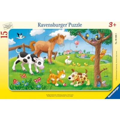 Immagine di Ravensburger 06066 Puzzle Bambino con Cornice Loving Animali 15 Pezzi