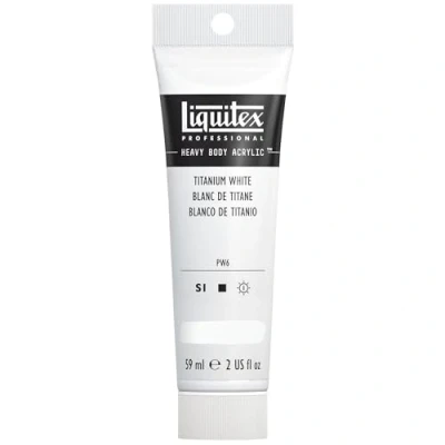 Immagine di Liquitex 1045432 Heavy Body Colore Acrilico Professionale Denso, ad Alta Viscosità, Bianco (Bianco Titanio), 59 ml