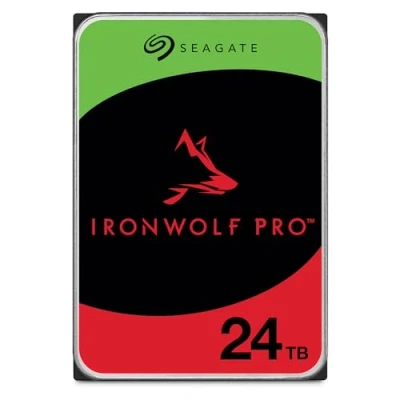 Immagine di Seagate IronWolf Pro 24 TB, Unità disco interna NAS, 3.5 Inch, 7200 U/Min, CMR, 256 MB Cache, SATA 6 GB/S, incl. 3 Anni Rescue Service, Modellno.: ST24000NT002
