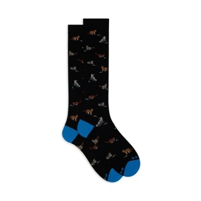 Immagine di Gallo WITH CAT Mouse AND BALL Motif Calzettoni, Donna, Taglia: One Size, Carbone