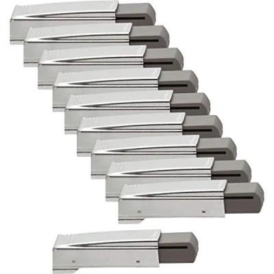 Immagine di Blum 118500436 Supporto a cerniera Clip Top per fermo angolare 10 pezzi, argento, lunghezza: 73 mm