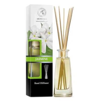 Immagine di Diffusore Profumato Gelsomino 100 ml Fragranza Intensa e Duratura Fresca Profumo Ambiente Aroma Floreale Canna Profumata Aromaterapia Reed Diffuser Jasmine