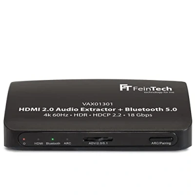 Immagine di FeinTech VAX01301 Convertitore adattatore per estrattore audio HDMI Splitter 5.1 con trasmettitore Bluetooth 4K 60Hz ARC