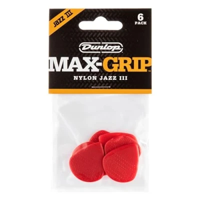 Immagine di Jim Dunlop 471P3N Jz 6 Nylon Max Grip Guitar Pick in Player Pack