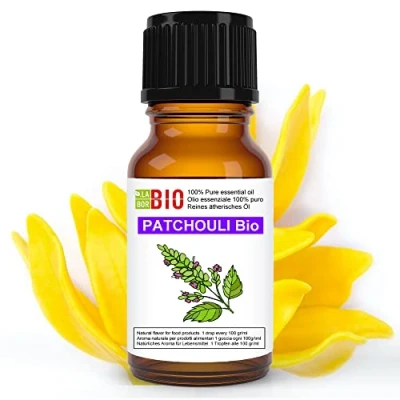 Immagine di Patchouli Bio Olio essenziale 100% Puro 5 ml Uso interno Terapeutico Alimentare Diffusori Aromaterapia Cosmetica Cucina Laborbio