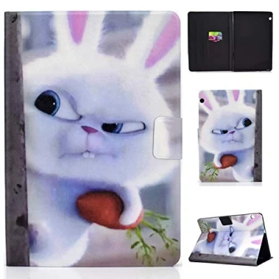 Immagine di Bspring Custodia Cover per Huawei MediaPad T5 10, Pelle con Funzione di Stand Flip Copertina Smart Case 10 10.1&quot; 2018, Coniglio Bianco