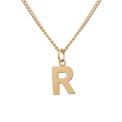 Immagine di GD GOOD.designs catena con lettere in oro 18 carati R impermeabile da donna ciondolo dalla A alla Z e iniziali