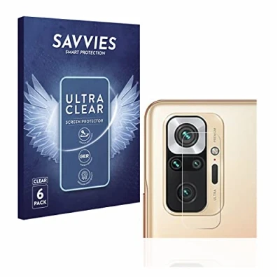 Immagine di savvies (6 Pezzi Pellicola Protettiva per Xiaomi Redmi Note 10 Pro Max (SOLO Fotocamera) Protezione Schermo Trasparente