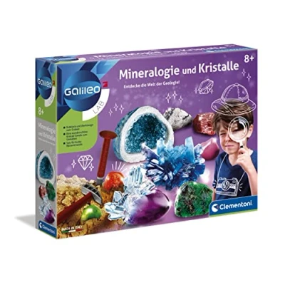 Immagine di Clementoni Galileo Lab Mineralogia Set di scavi Gioco per Bambini a Partire dagli 8 Anni con Strumenti scavo e geode Cristallo, 59005, Singolo, Medio, 59005.6