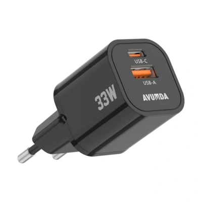 Immagine di OUFUYU Caricatore i Phone USB C (33 W), compatto, con 2 porte A e per 15/15 Plus / 15 Pro Max /14/13, Pixel, Galaxy, iPad/iPad Mini altro