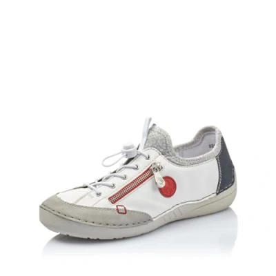 Immagine di Rieker Donna Scarpe Stringate 52563, Signora comode,Scarpa Bassa Comfort,Lacci,Comodo,Bianco (Weiss Kombi / 40),42 EU 8 UK
