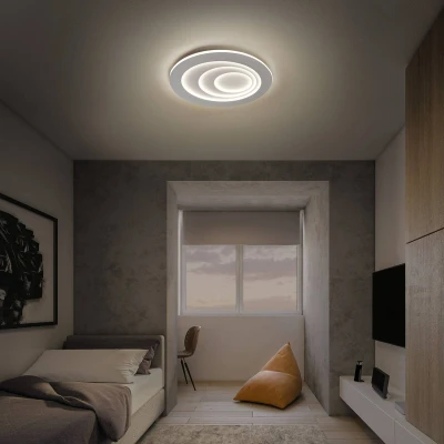 Immagine di LEDVANCE ORBIS Spirale LED OVALITURA 720mm, bianco, 63W, 5000LM, bianca calda, efficace della luce diretta, durata a lungo termine, modulo fisso, ovale, classe di protezione IP20, 3000K