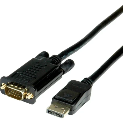 Immagine di Value Displayport / VGA Cavo adattatore Spina DisplayPort, 15pin 2.00 m Nero 11.99.5802