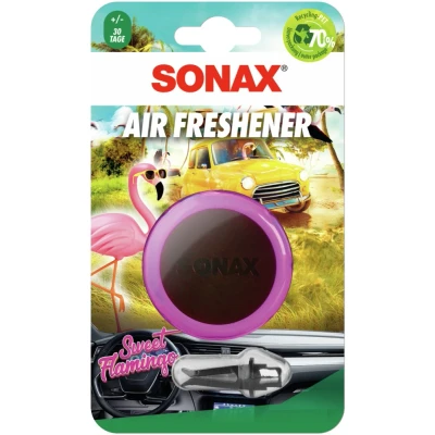 Immagine di SONAX Air Freshener Sweet Flamingo (1 pezzo) garantisce una fragranza intensa e duratura, grazie all&#039;utilizzo di oli profumati alta qualità Art. N. 03630410