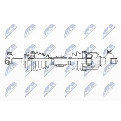 Immagine di NTY NPW TY 159 Albero motore / Semiasse Assale anteriore Dx 945mm 84mm TOYOTA: Auris Hatchback
