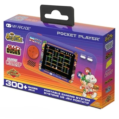 Immagine di My Arcade Data East Pocket Player: sistema di gioco portatile con 308 giochi retrò precaricati, schermo a colori da 2,7 pollici, altoparlanti (DGUNL 4127)