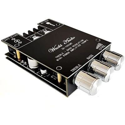 Immagine di WANGCL ZK 1002MT 2 * 100W Bluetooth 5.0 Subwoofer Amplificatore Scheda Audio Stereo Ad Alta Potenza AUX Bass Alti AMP