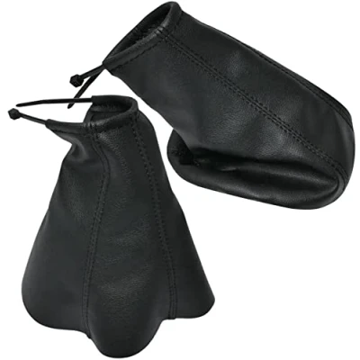 Immagine di Aerzetix C57734 Cuffia soffietto per leva del cambio e freno a mano compatibile con Hyundai Coupe I dal 1996 al 2002 colore: nero in pelle sintetica