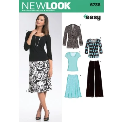 Immagine di New Look Cartamodello 6735: Misses Separates, Taglia A, Velluto, Bianco, A (10 12 14 16 18 20 22)