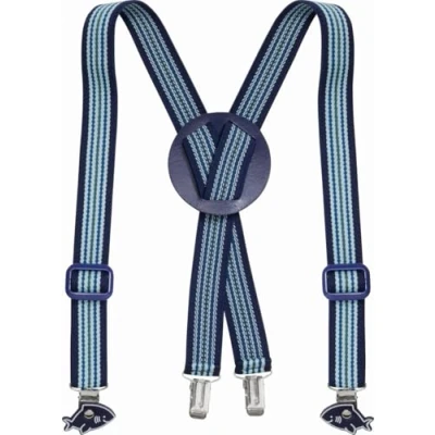 Immagine di Playshoes Bretelle Elastiche, per Bambini regolabili Unisex e ragazzi, Squalo A Strisce, 70
