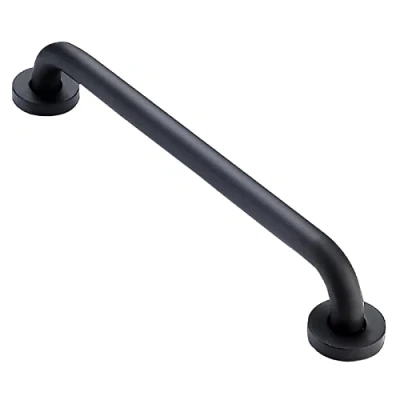 Immagine di Maniglia Per Vasca da Bagno Doccia in Acciaio Inossidabile, Maniglione Bagno,Maniglia di Sicurezza Antiscivolo,WC Disabili,Nero (30cm/11.8in)