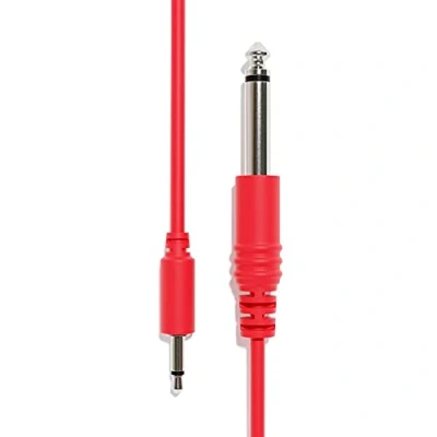 Immagine di ExcelValley 1 Pack Cavi Mono Patch TS 3,5mm a 6,35mm Eurorack Synth [Rosso 200cm 79&quot;]